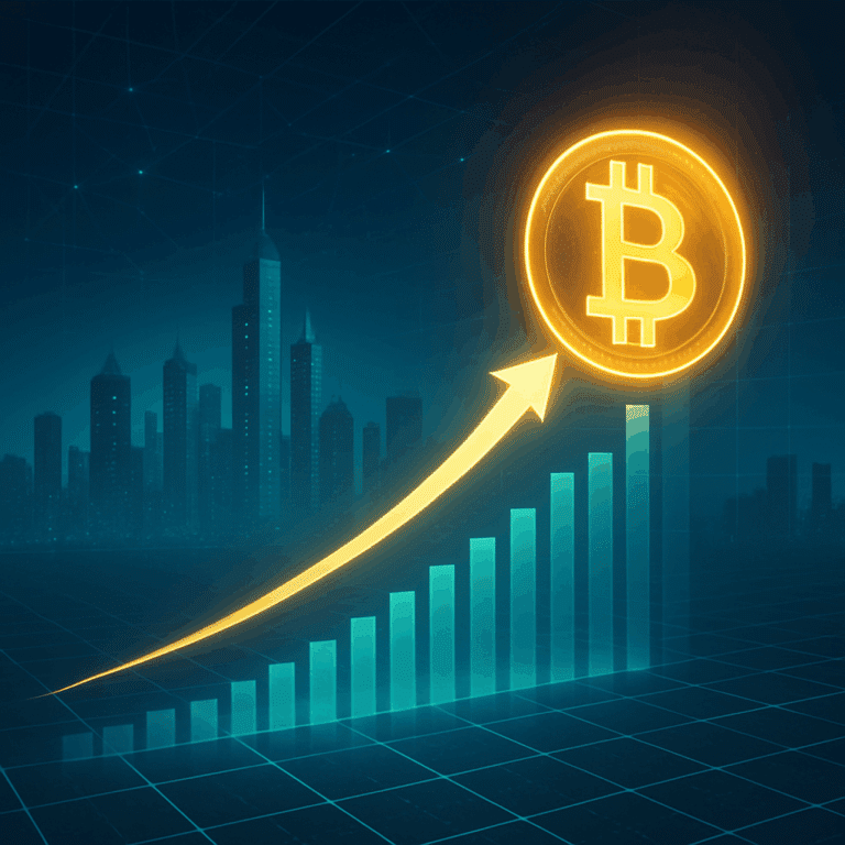 Chart showing Bitcoin price upward trend toward 200K in the future